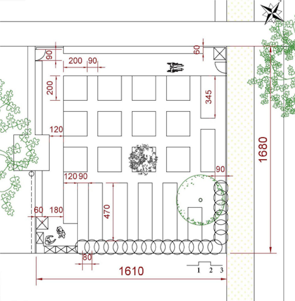 Plan côté du jardin partagé